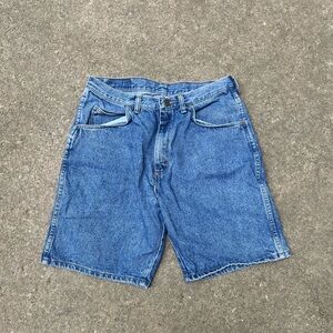 Vintage 90s wrangler dark washed baggy jorts size 33